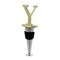 Reusable Wine Cork Bottle Wine Stopper Top Closer Seal with Brass Letter